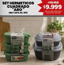 Makro Aro set hermeticos cuadrado oferta
