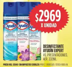 Supermercados Vea Ayudín desinfectante expert vs. presentaciones, aer. oferta