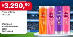 Supermercados Damesco Sedal shampoo o acondicionadores pvc oferta