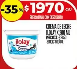 Supermercados DIA Ilolay - crema de leche oferta