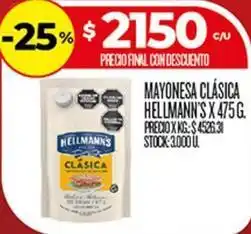 Supermercados DIA Hellmann's - mayonesa clásica oferta