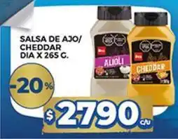 Supermercados DIA Dia - salsa de ajo / cheddar oferta