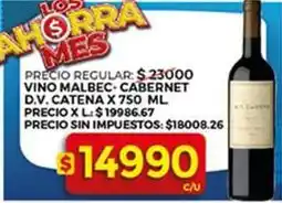 Supermercados DIA Vino malbec-cabernet oferta