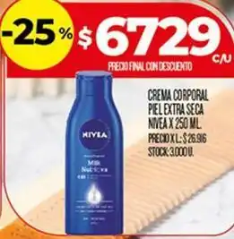 Supermercados DIA Nivea - crema corporal piel extra seca oferta