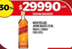Supermercados DIA Johnnie walker - whisky red label johnnie walker x 750 ml oferta