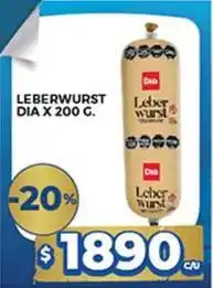Supermercados DIA Dia - leberwurst oferta