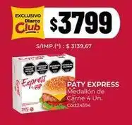 Diarco Express - medallón de carne 4 un. cód:24594 oferta