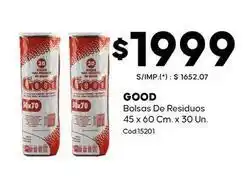 Diarco Good - bolsas de residuos 45 x 60 cm. x 30 un. c ext{ó}d:15201 oferta
