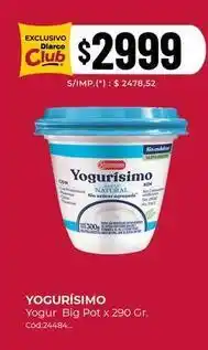 Diarco Yogurísimo - yogur big pot x 290 gr oferta