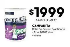 Diarco Campanita - rollo de cocina practicorte x 1 un. 200 paños cód:18158 oferta