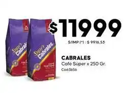 Diarco Cabrales - café súper x 250 gr. cód:3656 oferta