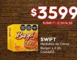 Diarco Swift - medallón de carne burger x 4 un. cód:8615 oferta