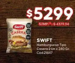 Diarco Swift - hamburguesa tipo casera 2 un x 240 gr. cód:21847 oferta