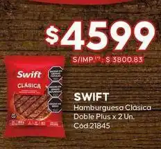 Diarco Swift - hamburguesa clásica doble plus x 2 un. cód:21845 oferta
