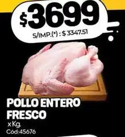 Diarco Pollo entero fresco x kg. cód:45676 oferta