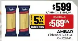 Diarco Ambar - fideos x 500 gr. c	ext{ó}d:28441 oferta