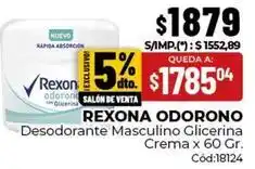 Diarco Rexona - desodorante masculino glicerina crema oferta