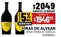 Diarco Viñas de alvear - vino tinto x 1.125 lt. cód:8564 oferta