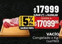 Diarco Vacío congelado x kg. cód:17633 oferta