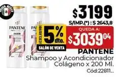 Diarco Pantene - shampoo y acondicionador colágeno x 200 ml. cód:22811 oferta