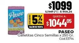 Diarco Paseo - galletitas cinco semillas cód:33714 oferta
