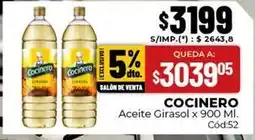 Diarco Cocinero - aceite girasol x 900 ml oferta