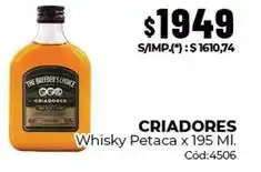 Diarco Criadores - whisky petaca x 195 ml. cód:4506 oferta