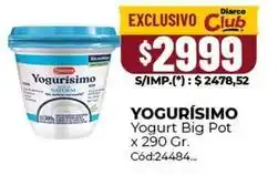 Diarco Yogurísimo - yogurt big pot x 290 gr. cód:24484 oferta