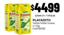 Diarco Playadito - yerba mate suave x 1 kg. cód:18093 oferta