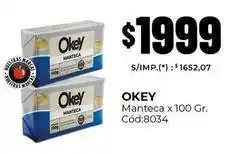 Diarco Okey - manteca x 100 gr. cód:8034 oferta