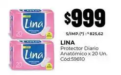 Diarco Lina - protector diario anat3mico x 20 un. c3d:59810 oferta
