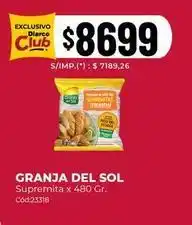 Diarco Granja del sol - supremita x 480 gr. cód:23318 oferta