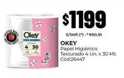 Diarco Okey - papel higi uevo texturado 4 un. x 30 mt. c uevo:26447 oferta