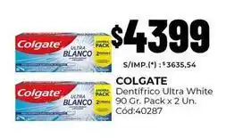 Diarco Colgate - dentífrico ultra white 90 gr. pack x 2 un. cód:40287 oferta