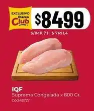 Diarco Iqf suprema congelada x 800 gr. cód:45727 oferta