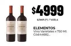 Diarco Elementos - vino varietales cód:44682 oferta