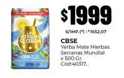 Diarco Cbse - yerba mate hierbas serranas mundial x 500 gr. cód:40317 oferta