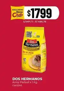 Diarco Dos hermanos - arroz parboil x 1 kg oferta