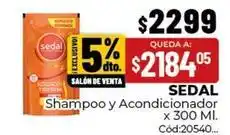 Diarco Sedal - shampoo y acondicionador x 300 ml. cód:20540 oferta