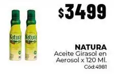 Diarco Natura - aceite girasol en aerosol x 120 ml. cód:4981 oferta