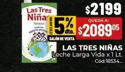 Diarco Las tres niñas - leche larga vida x 1 lt. cód:18534 oferta