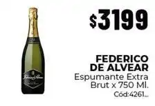 Diarco Federico de alvear - espumante extra brut x 750 ml. cód:4261 oferta
