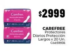 Diarco Carefree - protectores diarios largos x 20 un. cód:59936 oferta
