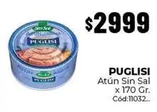 Diarco Puglisi - atún sin sal x 170 gr. cód:11032 oferta