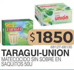 Masivos Taragui-union matecocido sin sobre en saquitos oferta