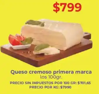 Queso cremoso primera marca