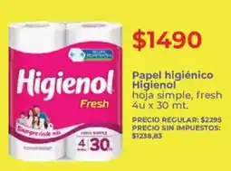 Supermercados Vea Higienol papel higiénico oferta