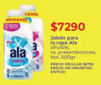 Supermercados Vea Ala jabón para la ropa diluible oferta
