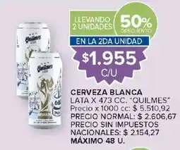 Carrefour Quilmes cerveza blanca oferta
