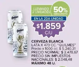 Carrefour Market Quilmes cerveza blanca oferta